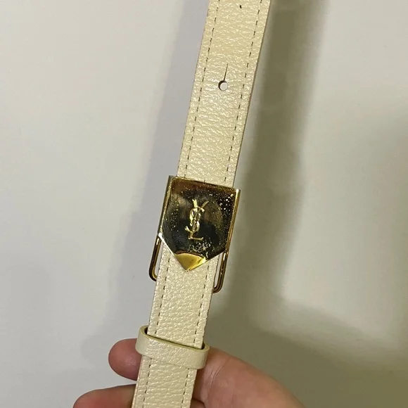 Yves Saint Laurent Vintage Cream Leather Bag - Picture 7 of 13